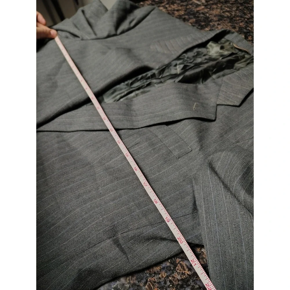 Christian Dior Monsieur Gray Pinstripe Blazer Vintage Tailored USA Suit Coat